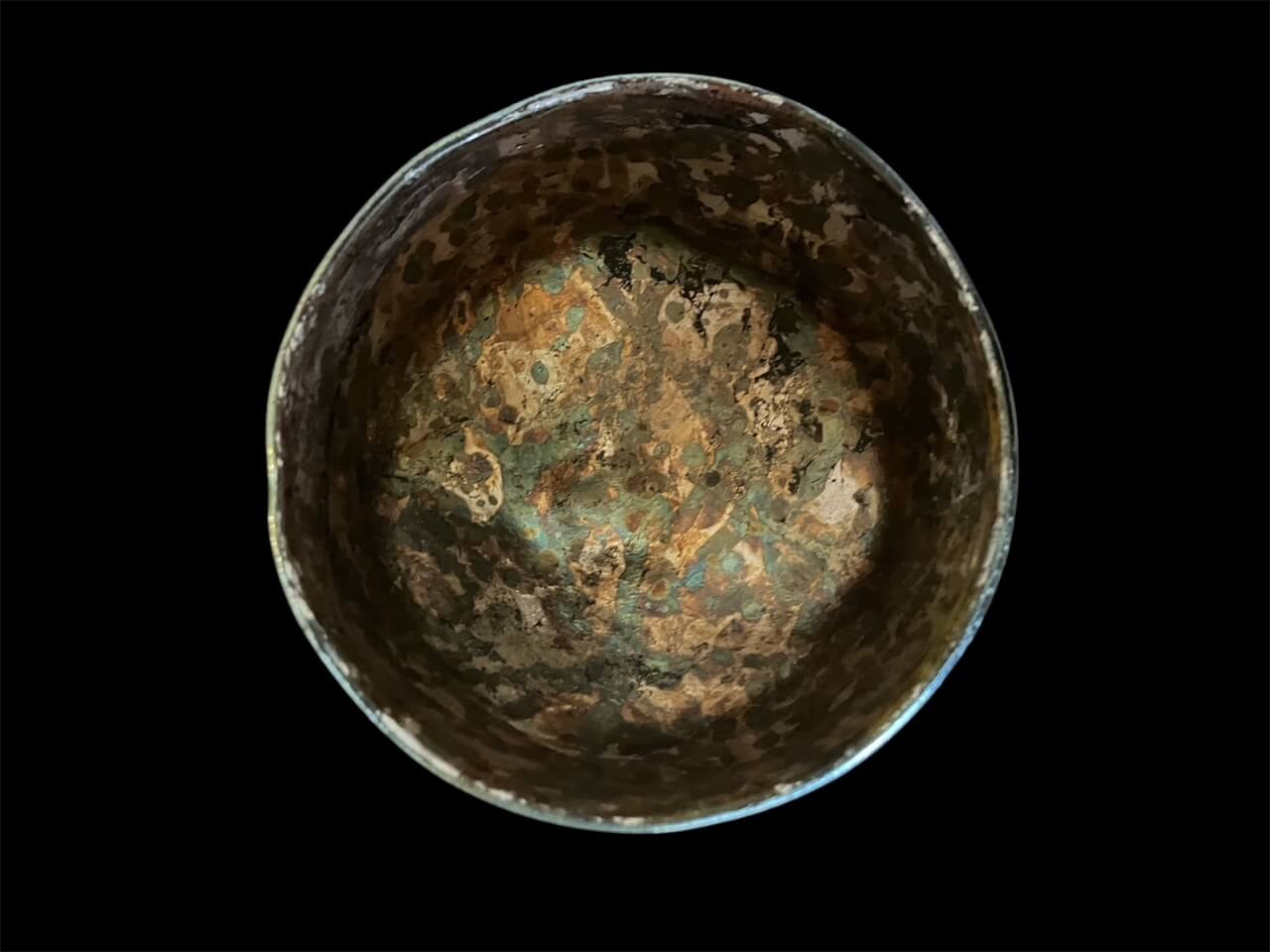 Glass Lacquered and Foil-Pressed Bowl